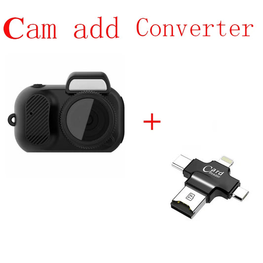 Mini Camera with Screen Indoor Home Outdoor Sport HD 1080P Portable Vintage Very Small Camcorder Video Recorder Support TF Card